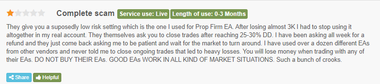 Red Fox EA - Customer review