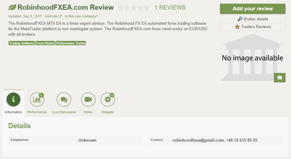 Robinhood FX EA testimonials.