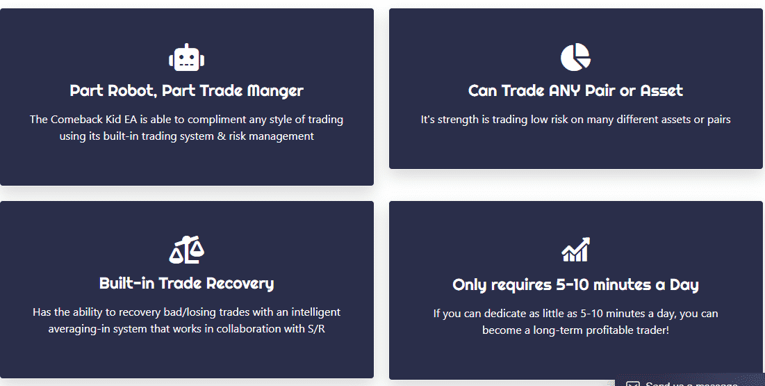 Features of the Comeback Kid EA.