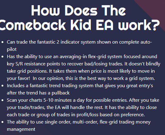 The working method of The Comeback Kid EA.