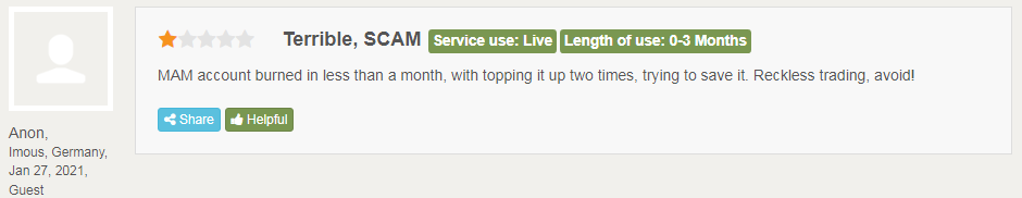 Customer feedback on Forex Peace Army.