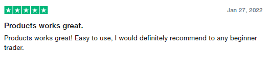 Positive review for Happy Market Hours on the Trustpilot site.